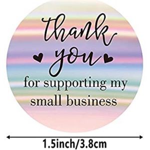 50 HOLOGRAPHIC Silver stickers-1.5 inch